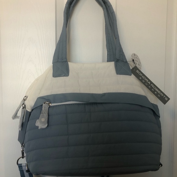 Light weight Ouilted Tote in Slate blue NWT - Picture 3 of 7